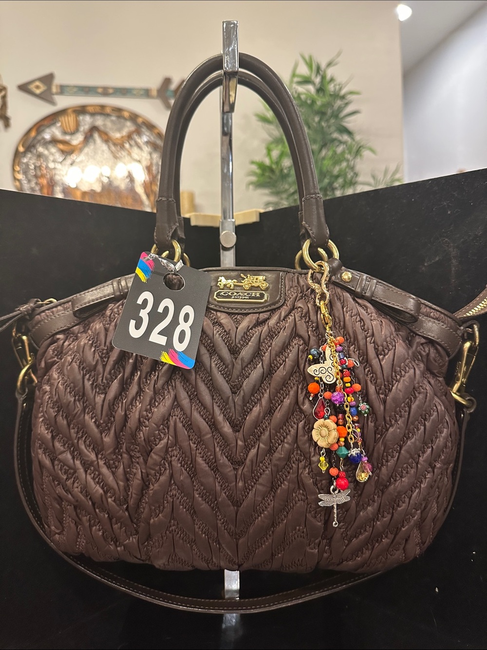 Coach #328  Coach Madison Quilted Chevron  Lindsey 70th anniversary bag